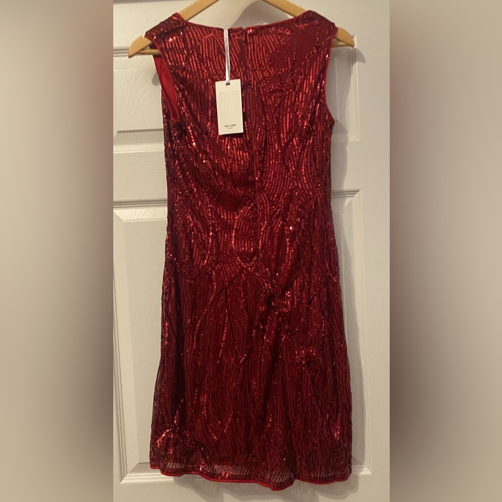NWT Grace Karin Maroon Sequin Dress Size Small